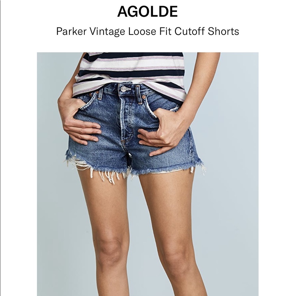 Agolde Parker Vintage Shorts in Rock Steady sz. 25